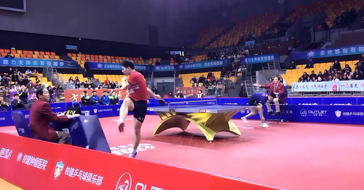 TableTennisDaily - Fang Bo destroys towel box in Chinese Super League Match